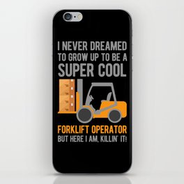 Funny Forklift Operator iPhone Skin