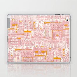 Glasgow toile watermelon marigold Laptop Skin