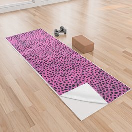 Infinite Web pink and black Yoga Towel
