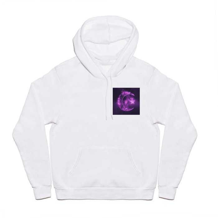 Symbol of Islam. Star and crescent moon. Abstract night sky background. Hoody