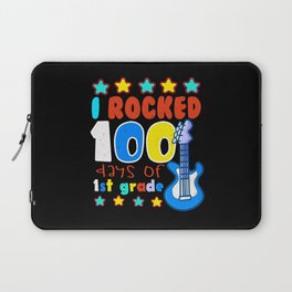 Days Of School 100th Day Rocked 100 1st Grader Laptop Sleeve