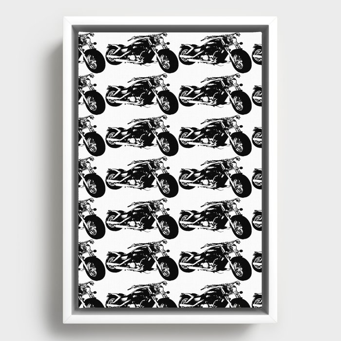 Motorcycle Framed Canvas
