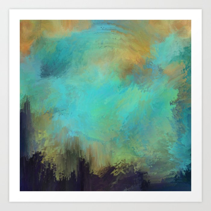 A Splash Of Light Abstract Painting Art Print By Ficklemuse