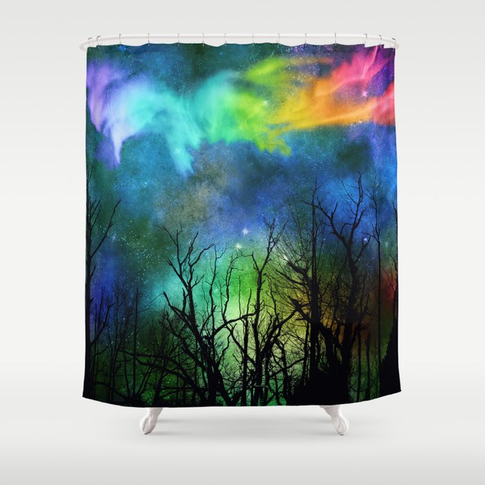 Aurora Sky Background 03 Shower Curtain