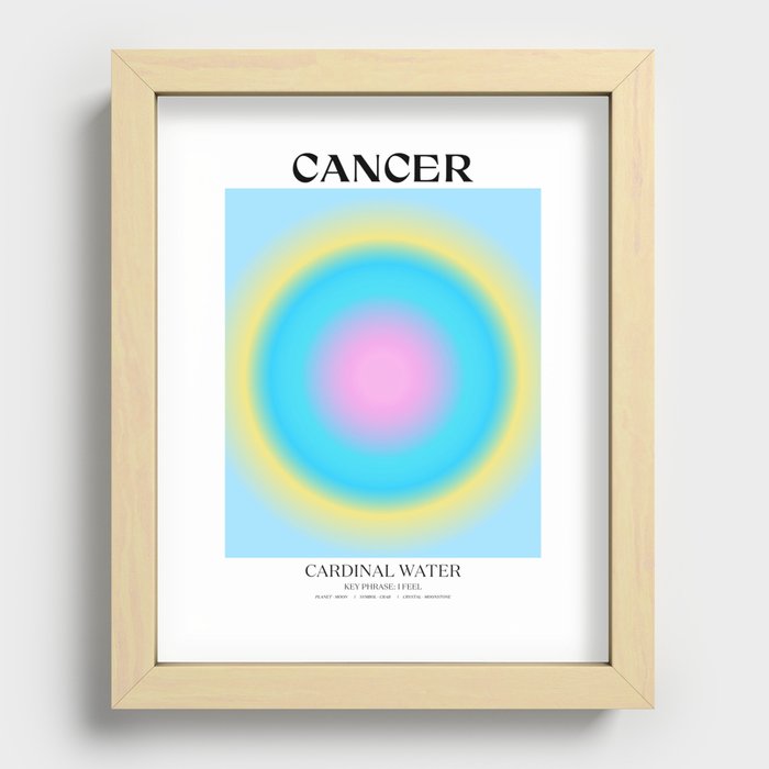 Cancer Gradient Print Recessed Framed Print