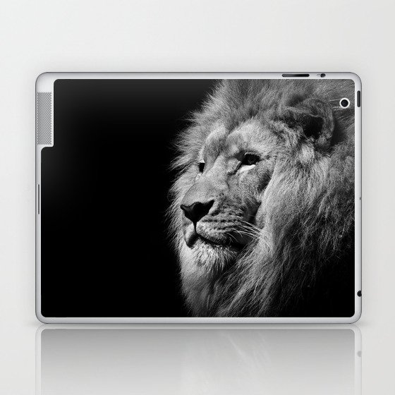Lion Black and white Laptop & iPad Skin