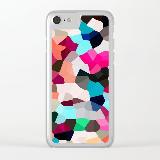 Pop Moon Love Clear iPhone Case
