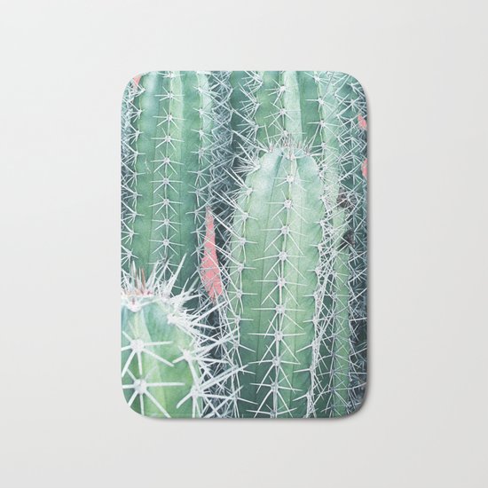 Cactus Up Close #society6 #decor #buyart Bath Mat