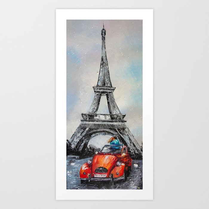 DATE IN PARIS Art Print