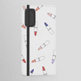 lipstick pattern Android Wallet Case