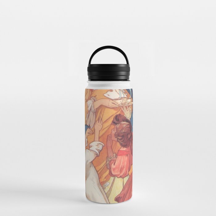Mucha Chocolate Ideal Vintage Advertising High Resolution (Reproduction) Water Bottle