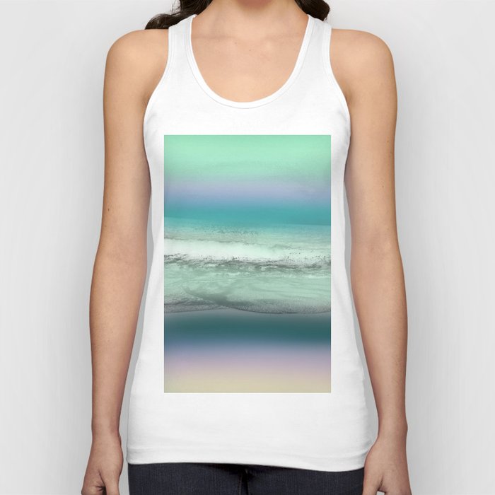 Twilight Sea in Shades of Green and Lavender Tank Top