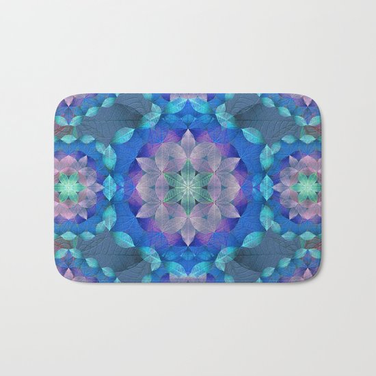 The Flower of Life - Leaf Pattern 2 Bath Mat