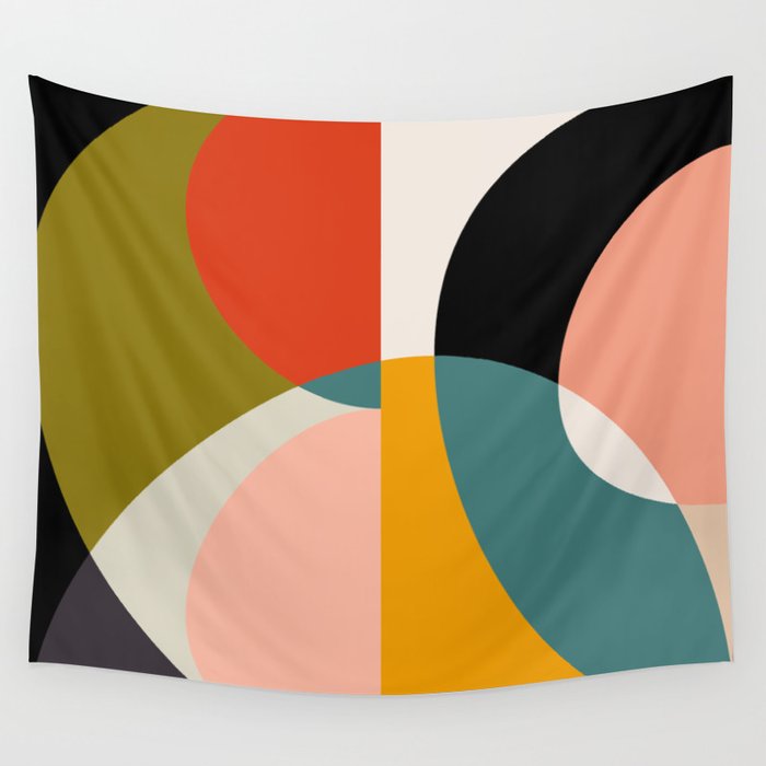 geometry shapes 3 Wall Tapestry