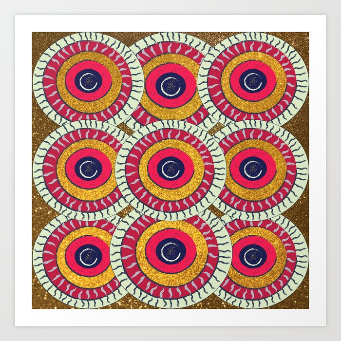Circles pattern Art Print