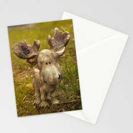 Moose Statue with Butterfly Stationery Cards