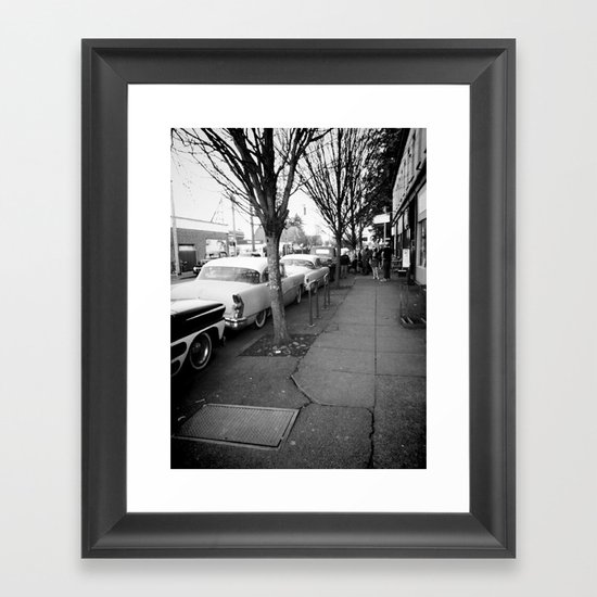 Down the row Framed Art Print