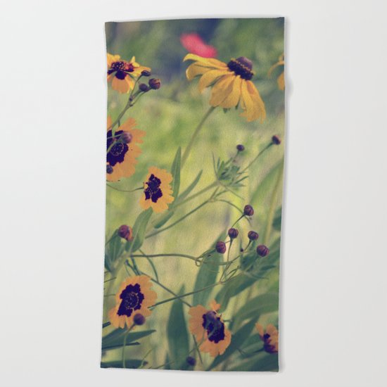 Golden Garden Beach Towel