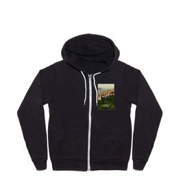 New York City Manhattan aerial view with Central Park and Upper West Side at sunset Zip Hoodie