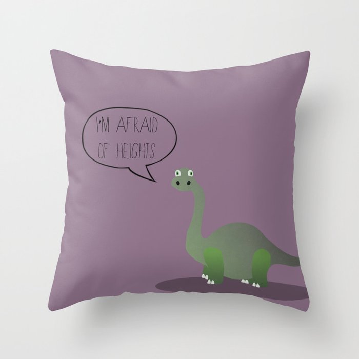 Dinophobia Throw Pillow
