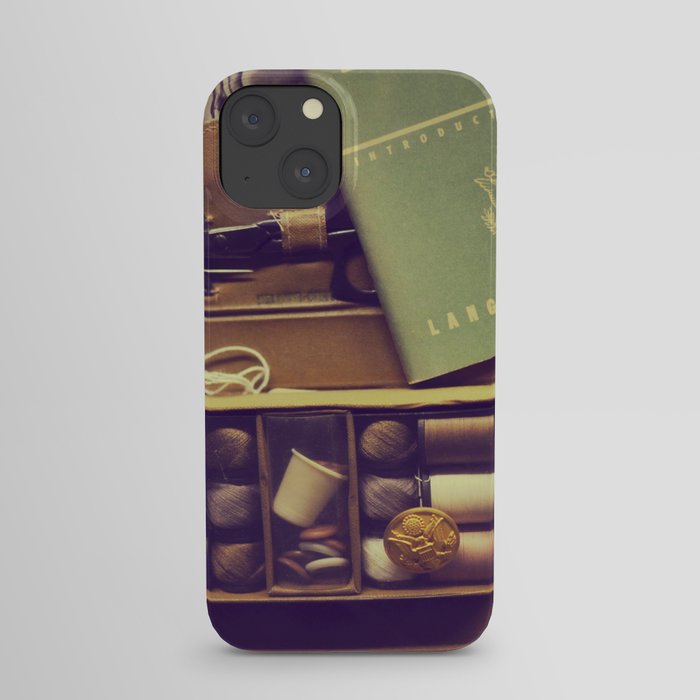 Vintage sewing box | Old army objects iPhone Case