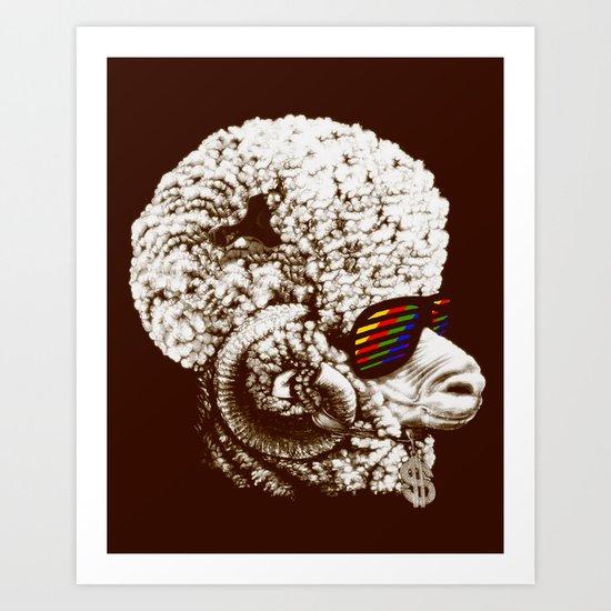 Funky sheep Art Print