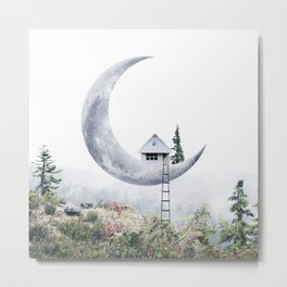 Moon House Metal Print