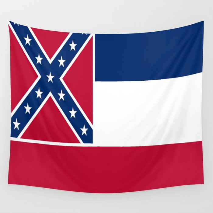 Flag Of Mississippi Flag Of Mississippi South Mississippian Usa America Jackson Gulfport Southaven Wall Tapestry By Oldking Society6
