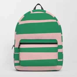 Abstract Stripes Aesthetic in Pink and Bright Green Backpack