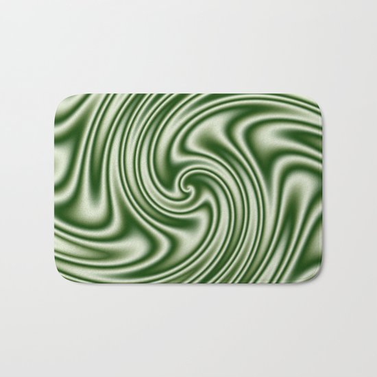 Spearmint Ribbon Candy Fractal Bath Mat