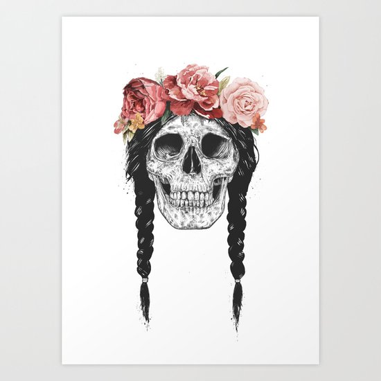Festival skull Art Print