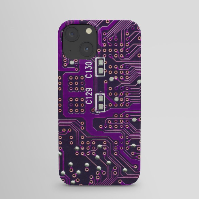 The surface of the digital circuit iPhone Case