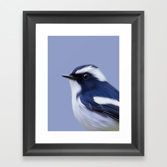 Pied Flycatcher Framed Art Print