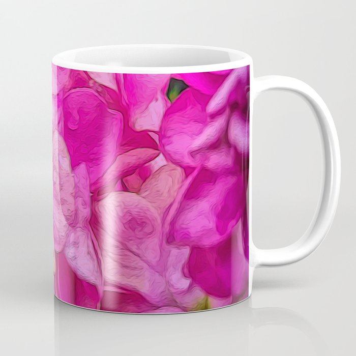 Wet Pink Flowers Coffee Mug