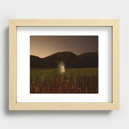 Ghost in field Recessed Framed Print