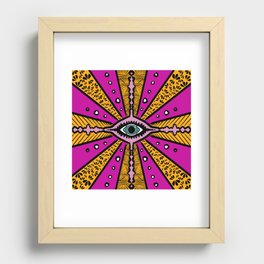 Colourful Evil Eye Recessed Framed Print