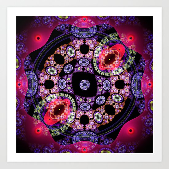 Dance in pink and purple, abstract pattern design Art Print