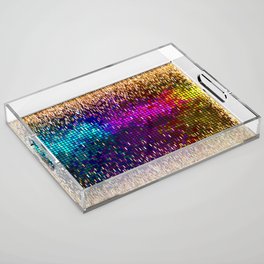 Glitter Rainbow Acrylic Tray