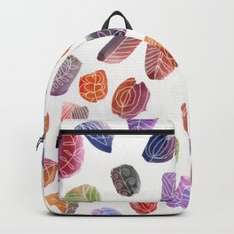 Watercolor Paint Swatch Leaves Backpack