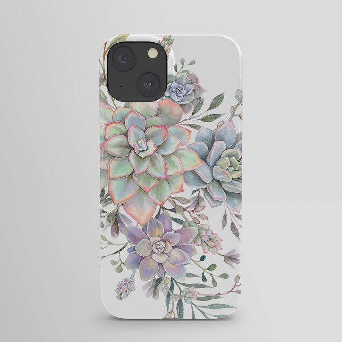 succulent watercolor 8 iPhone Case