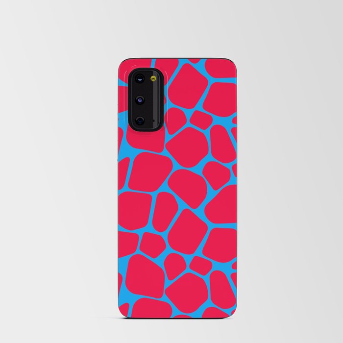 Neon Red Blue Giraffe Pattern Android Card Case