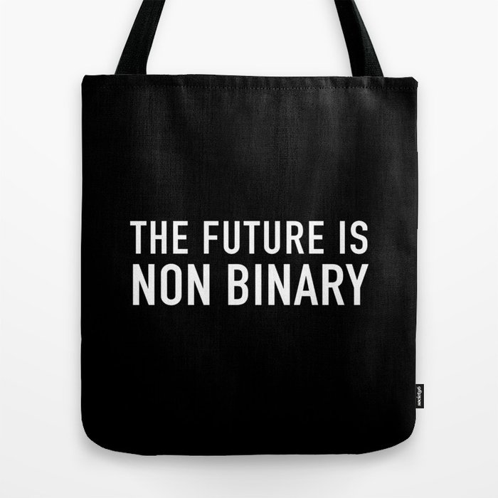 Future is Non-Binary, Black Zipper Tote Bag
