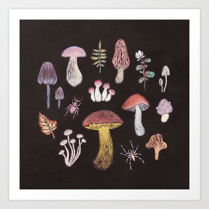Mushrooms Kunstdrucke