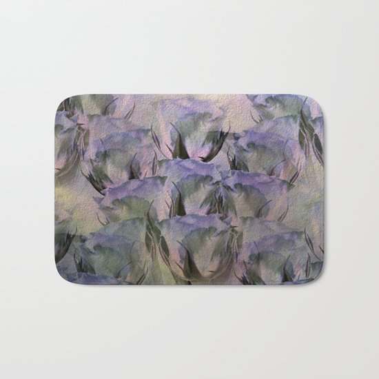 Glamorous Lavender Roses Abstract Bath Mat