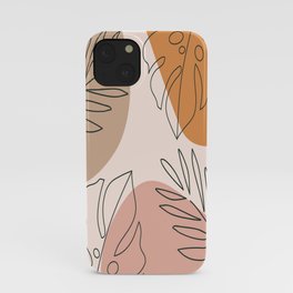 Abstract Nature Leaf Minimalist Print iPhone Case
