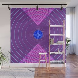 Neon Echoes Wall Mural