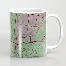 Melbourne Australia Street Map Green Planet Coffee Mug
