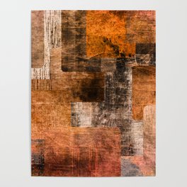 art abstract grunge squares background Poster