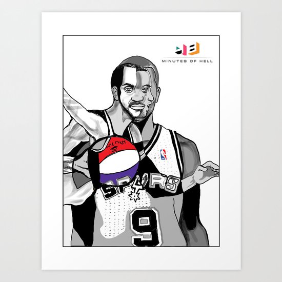 The Cubists Stylings of Tony Parker Art Print