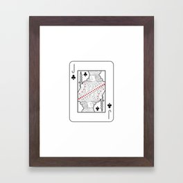 Single playing cards: Jack of Clubs Framed Art Print